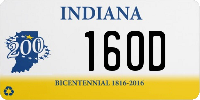 IN license plate 160D