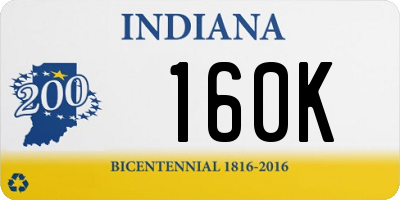IN license plate 160K
