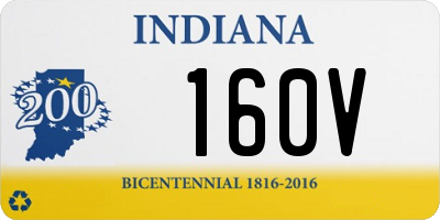 IN license plate 160V