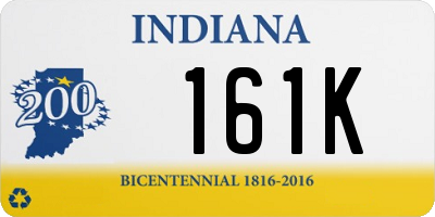 IN license plate 161K