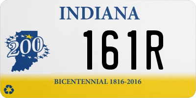 IN license plate 161R