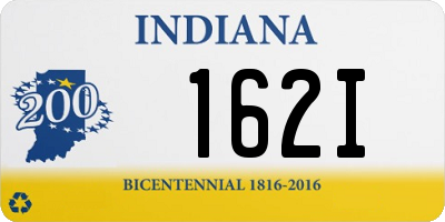 IN license plate 162I