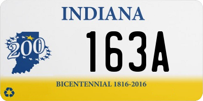 IN license plate 163A