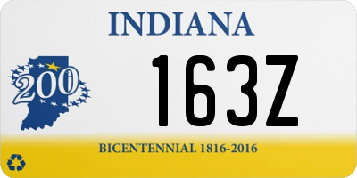 IN license plate 163Z