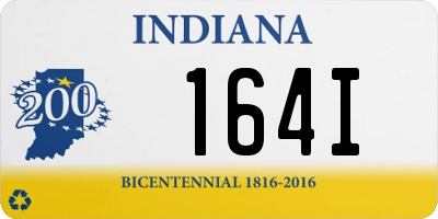 IN license plate 164I