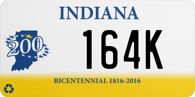 IN license plate 164K