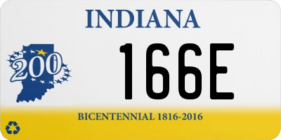 IN license plate 166E