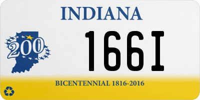 IN license plate 166I