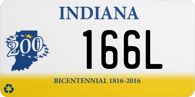 IN license plate 166L