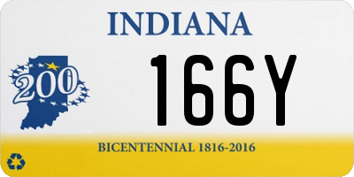 IN license plate 166Y