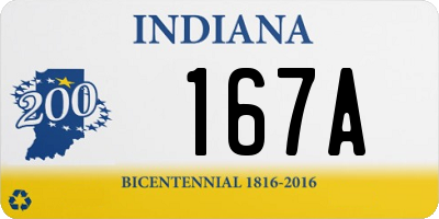 IN license plate 167A