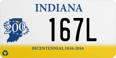 IN license plate 167L