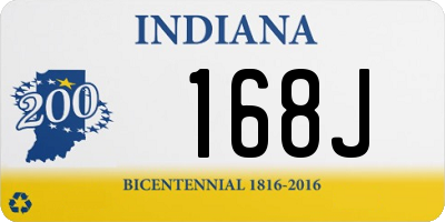 IN license plate 168J