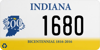 IN license plate 168O