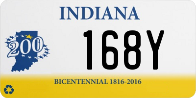IN license plate 168Y