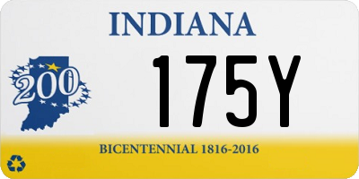 IN license plate 175Y
