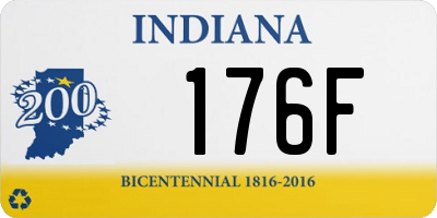 IN license plate 176F