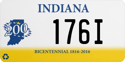 IN license plate 176I
