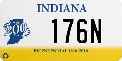 IN license plate 176N
