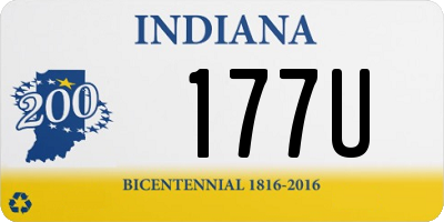IN license plate 177U