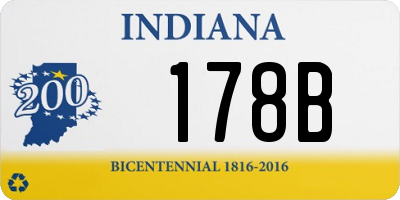 IN license plate 178B