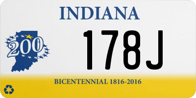 IN license plate 178J