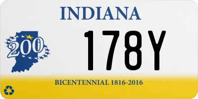 IN license plate 178Y