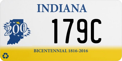 IN license plate 179C