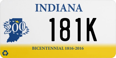 IN license plate 181K