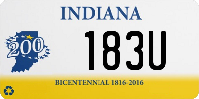 IN license plate 183U