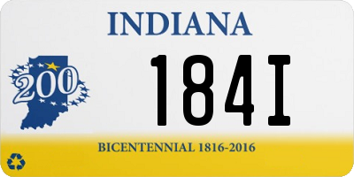 IN license plate 184I