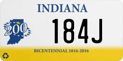 IN license plate 184J