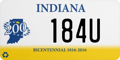 IN license plate 184U