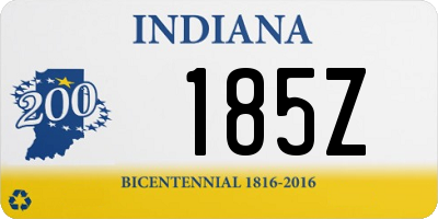 IN license plate 185Z