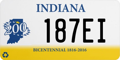 IN license plate 187EI