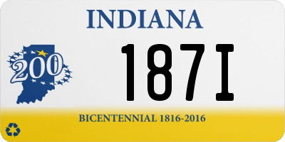 IN license plate 187I