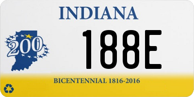 IN license plate 188E