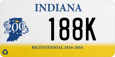 IN license plate 188K