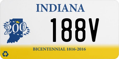 IN license plate 188V