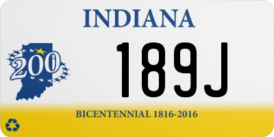 IN license plate 189J
