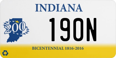 IN license plate 190N