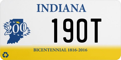 IN license plate 190T