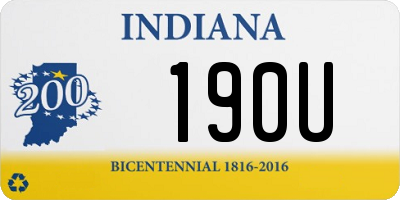 IN license plate 190U
