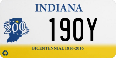 IN license plate 190Y