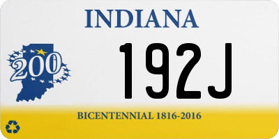 IN license plate 192J