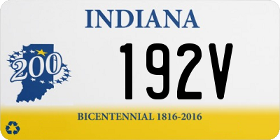IN license plate 192V