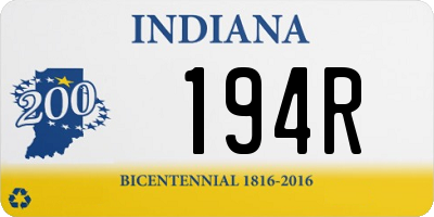 IN license plate 194R