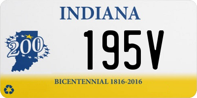 IN license plate 195V