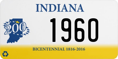 IN license plate 196O