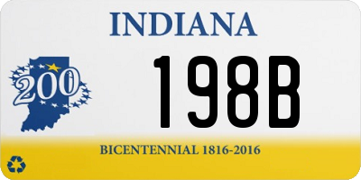 IN license plate 198B
